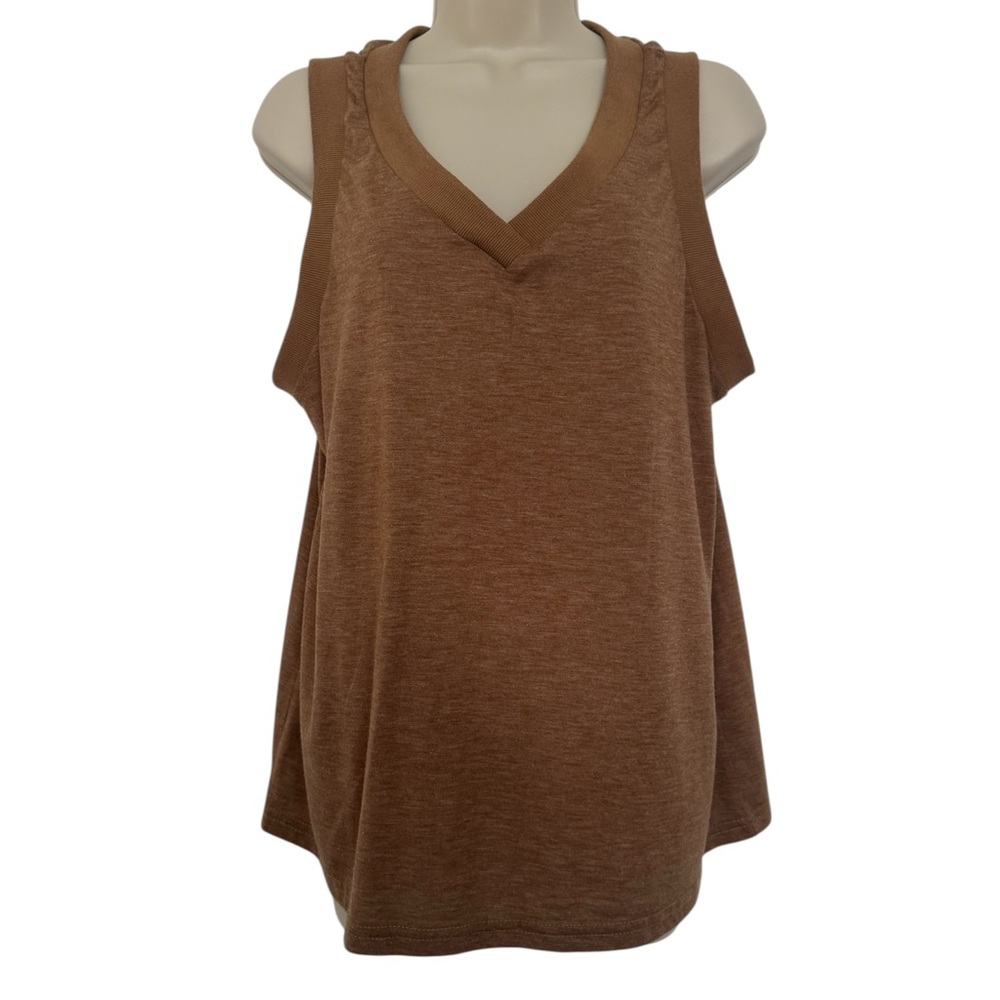 Women's Brown Sleeveless Top- Emery Rose Sz XL